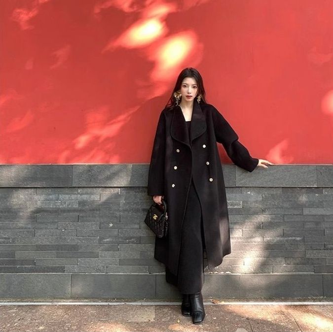 タイトスカート リブニット素材のロングタイトスカート