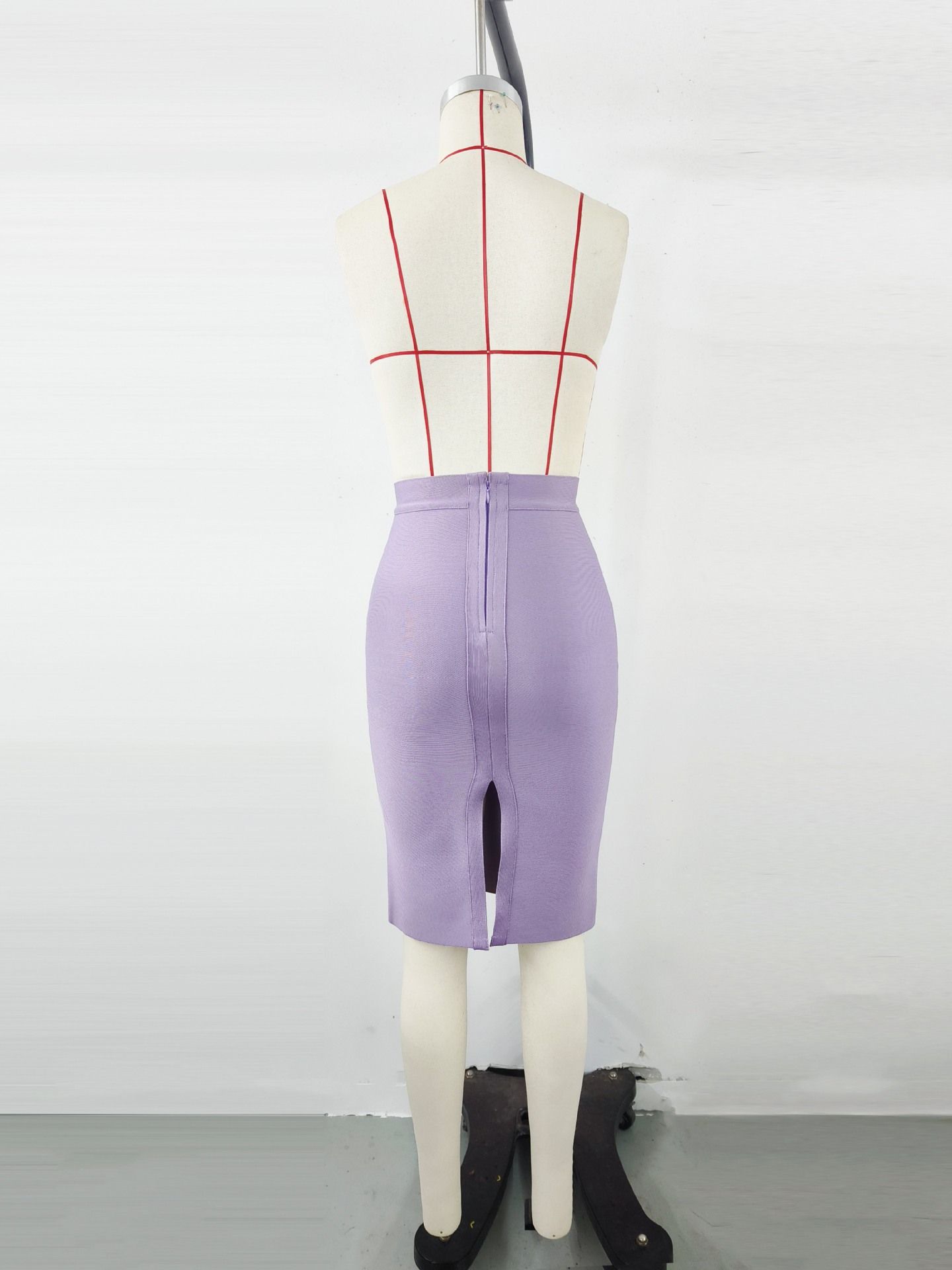 タイトスカート 美脚見せストレッチ素材のひざ下丈タイトスカート