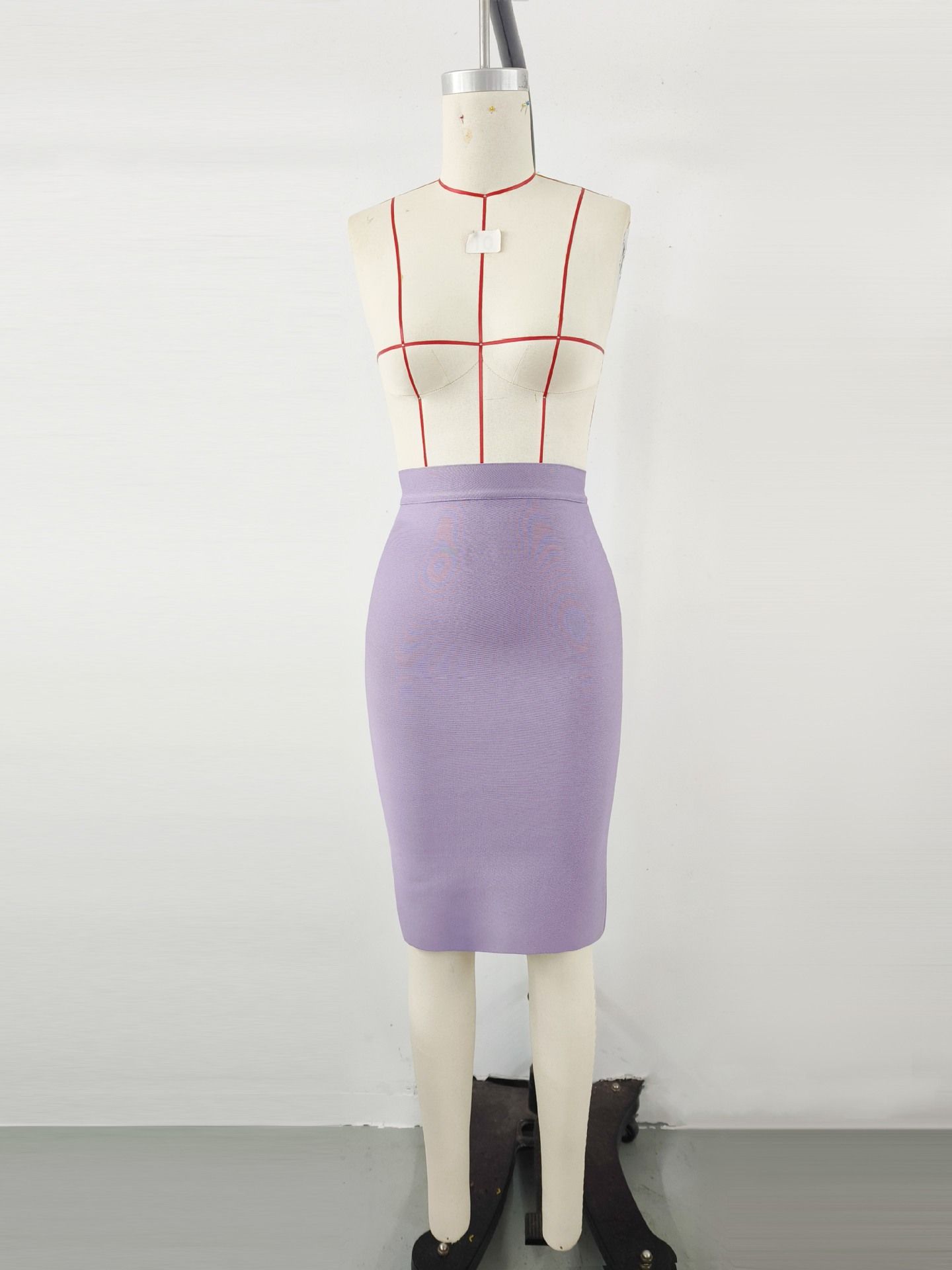 タイトスカート 美脚見せストレッチ素材のひざ下丈タイトスカート