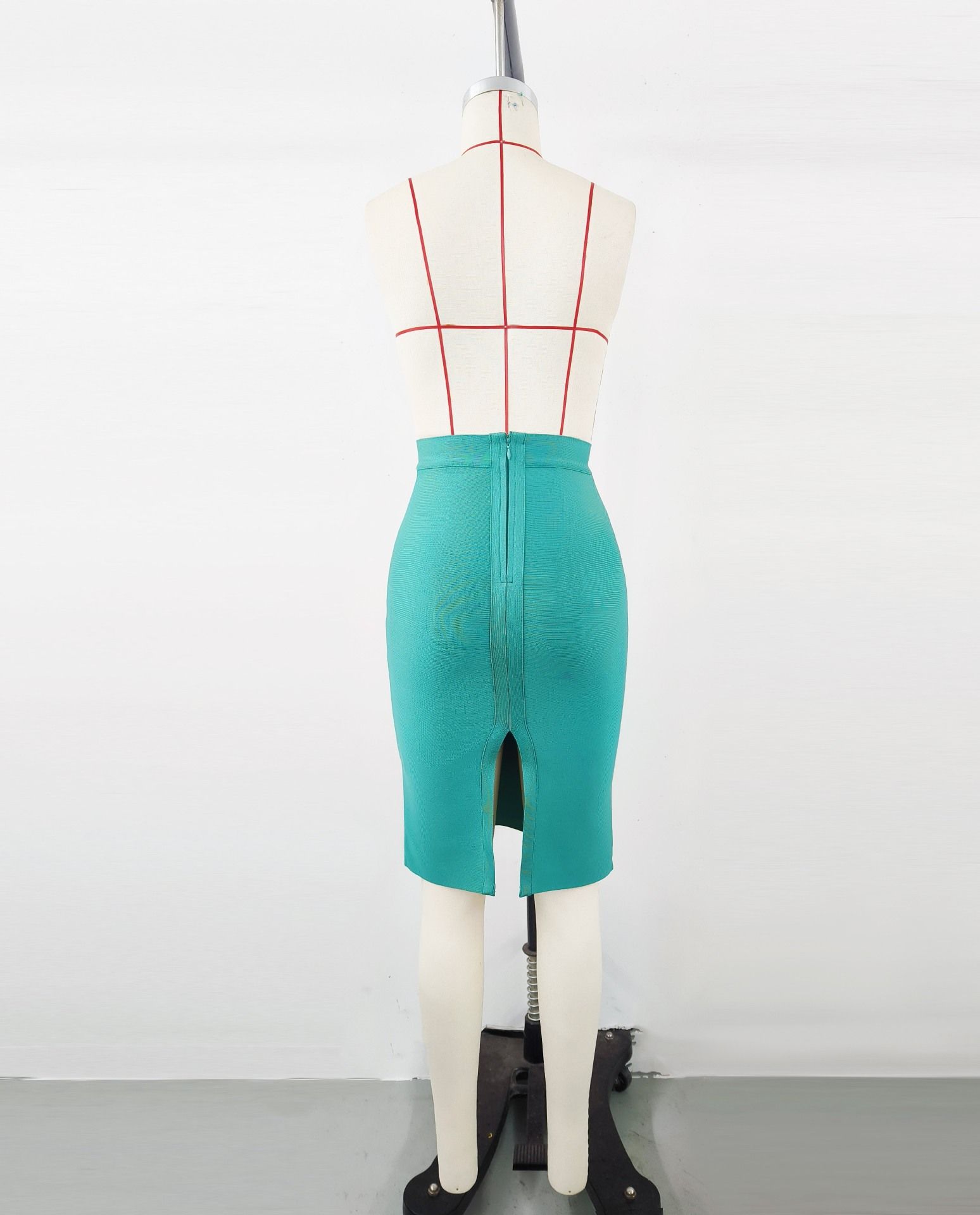 タイトスカート 美脚見せストレッチ素材のひざ下丈タイトスカート