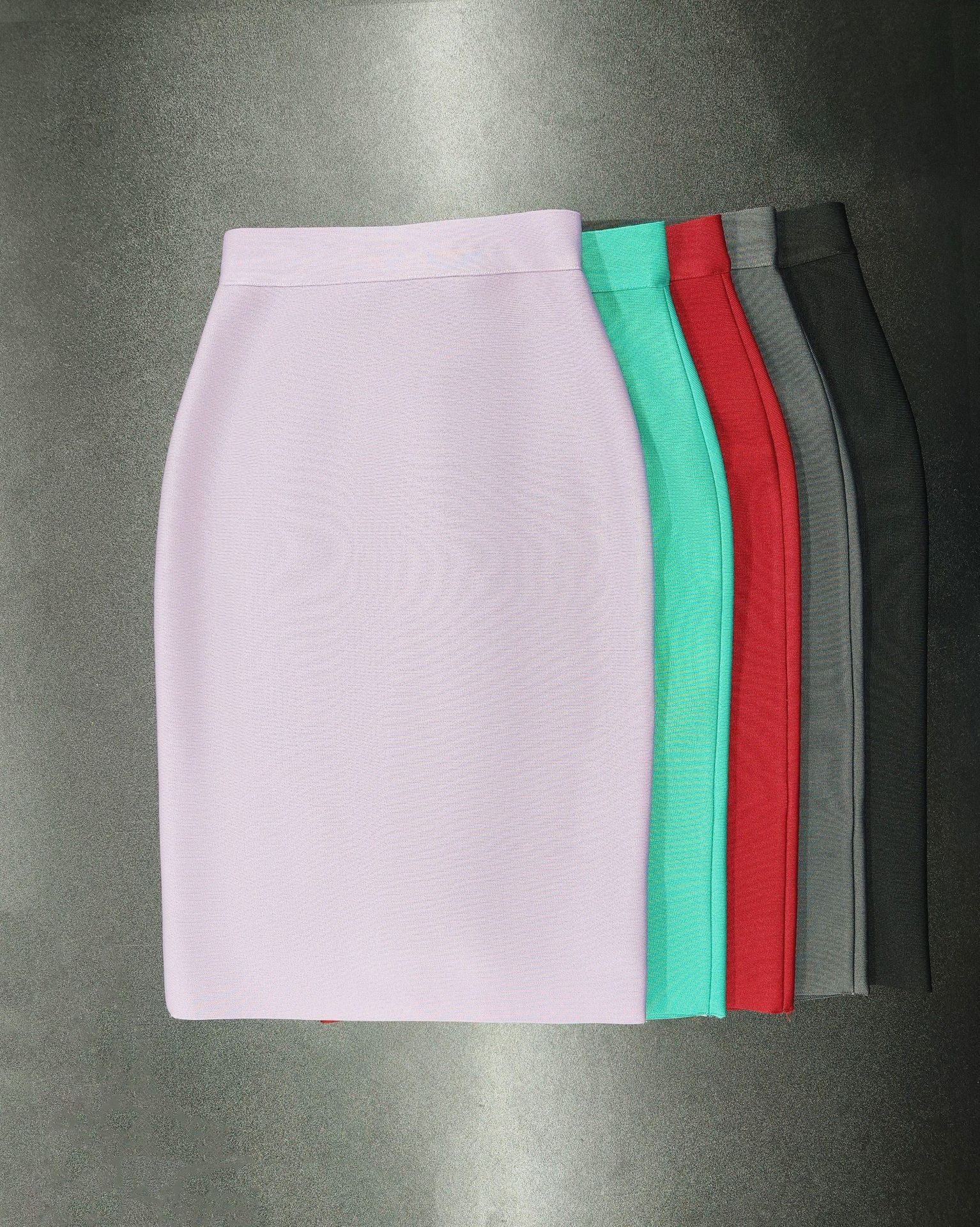 タイトスカート 美脚見せストレッチ素材のひざ下丈タイトスカート