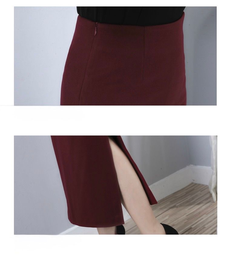 サイドスリット入りハイウエストタイトスカート