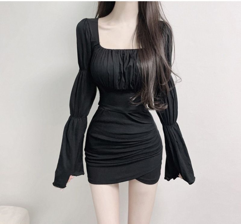 タイトスカート クロスドレープデザインタイトミニスカート