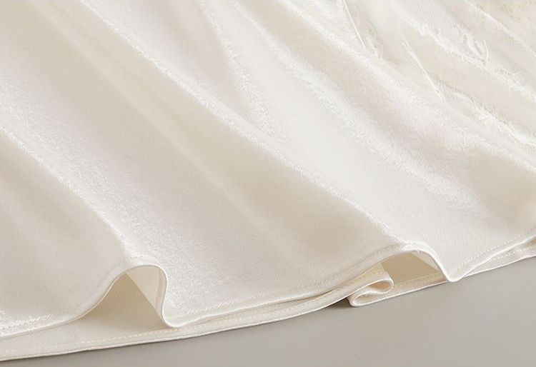 タイトスカート レザー調レース切替えタイトロングスカート