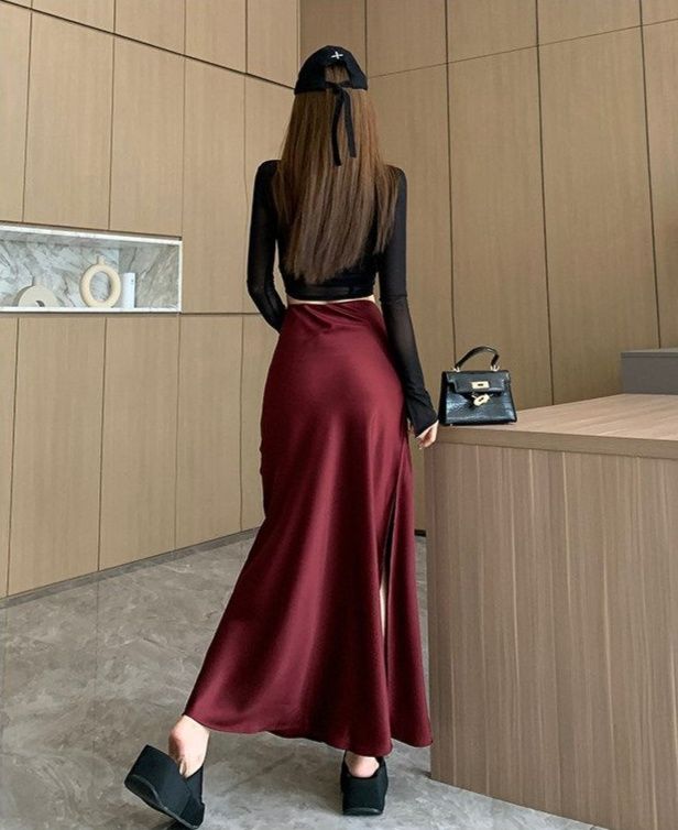 タイトスカート エレガント美脚マーメイドタイトスカート