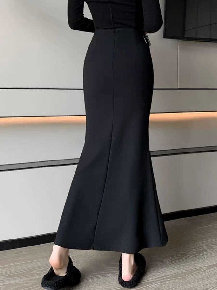 タイトスカート 裾広がりマーメイドタイトスカート