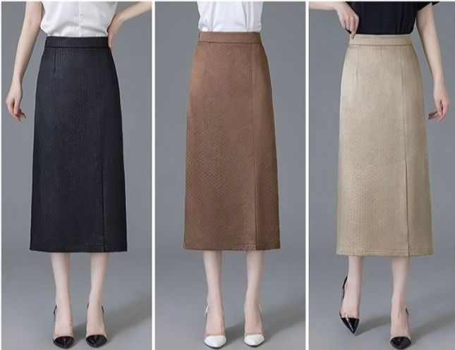 タイトスカート 上品な前スリット入りタイトスカート