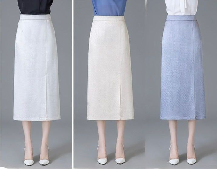 タイトスカート 上品な前スリット入りタイトスカート