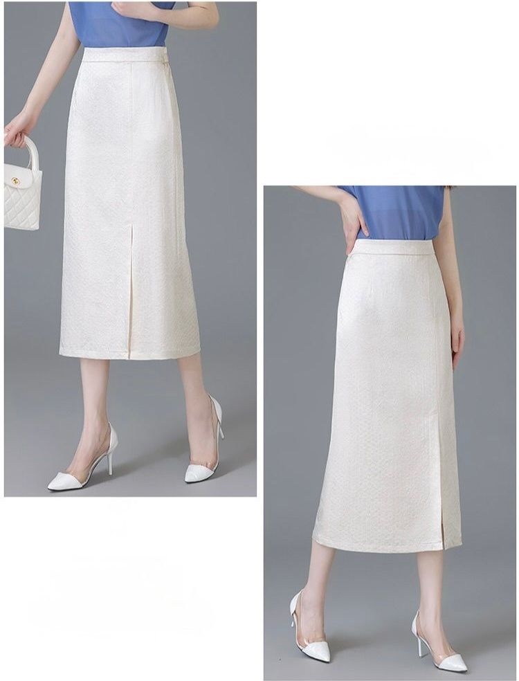 タイトスカート 上品な前スリット入りタイトスカート