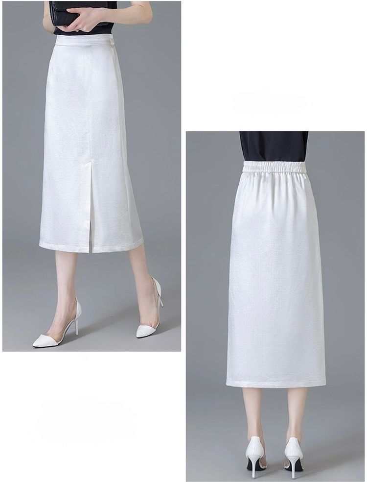 タイトスカート 上品な前スリット入りタイトスカート