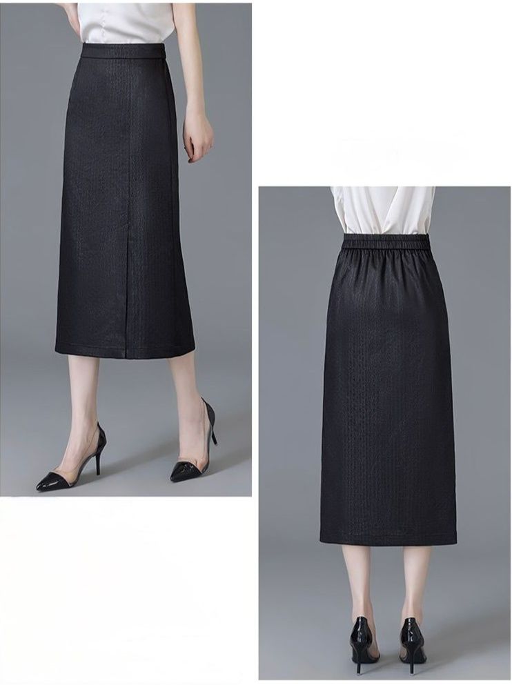 タイトスカート 上品な前スリット入りタイトスカート