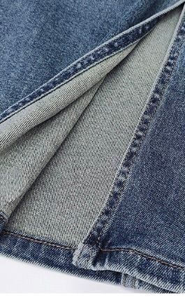 タイトスカート 前ポケット付きデニムタイトロングスカート