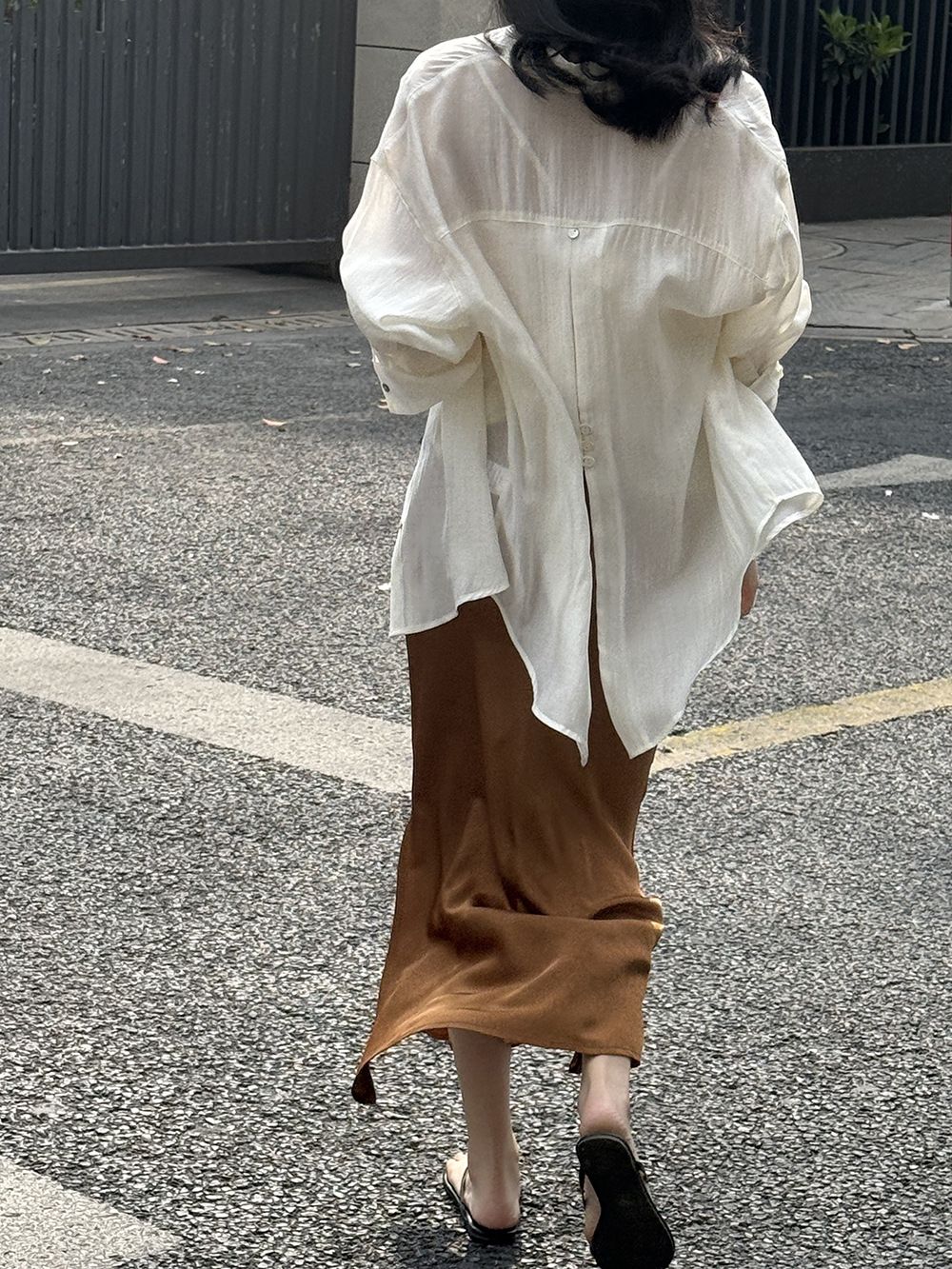 タイトスカート サイドスリット入りサテン調タイトスカートマキシ丈