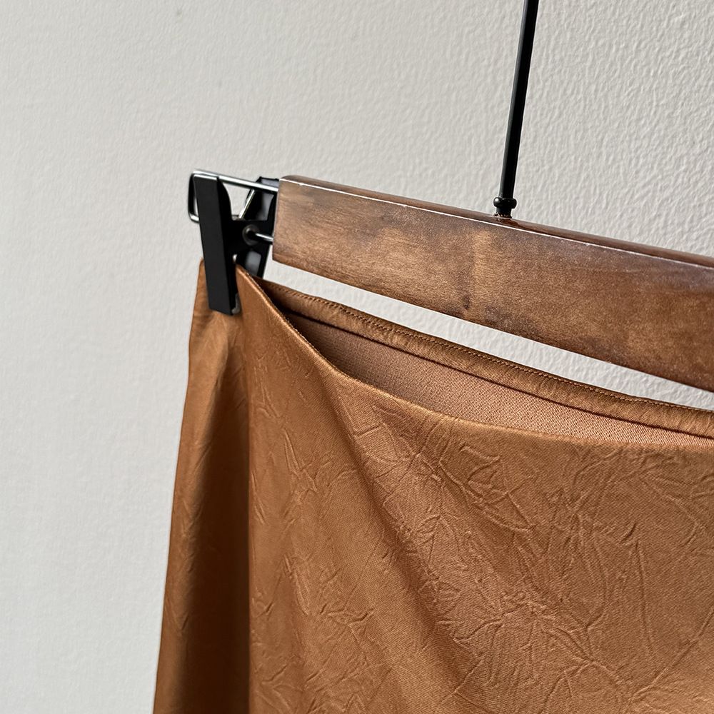 タイトスカート サイドスリット入りサテン調タイトスカートマキシ丈