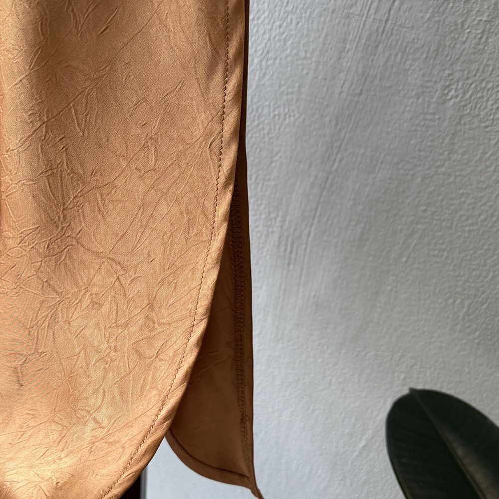 タイトスカート サイドスリット入りサテン調タイトスカートマキシ丈