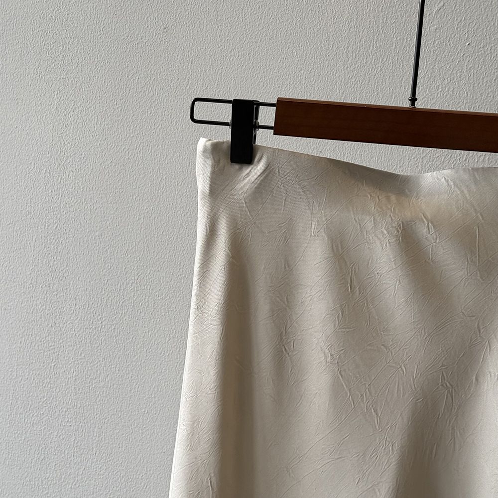 タイトスカート サイドスリット入りサテン調タイトスカートマキシ丈