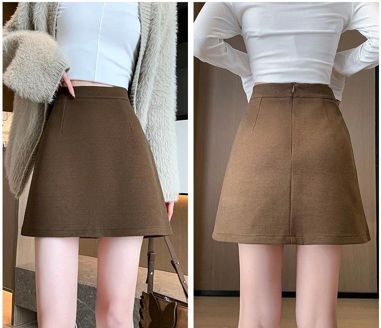 タイトスカート 大人可愛いハイウエスト台形ミニスカート