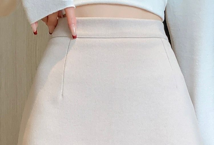 タイトスカート 大人可愛いハイウエスト台形ミニスカート