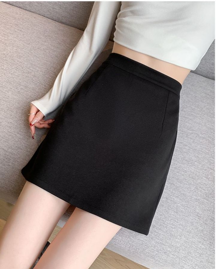 タイトスカート 大人可愛いハイウエスト台形ミニスカート