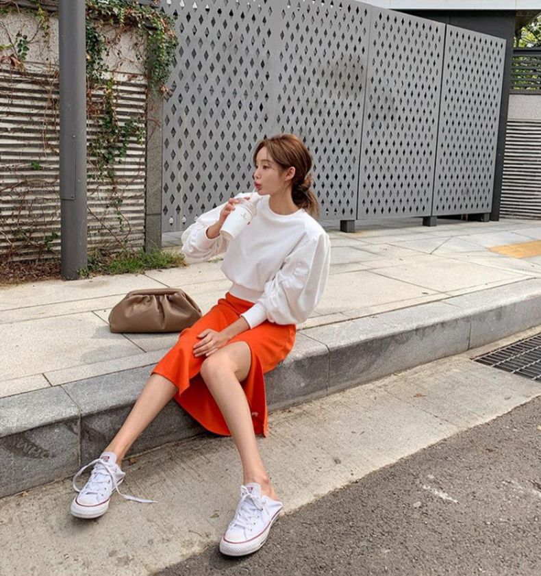 タイトスカート フロントスリット入りタイトスカートロング丈