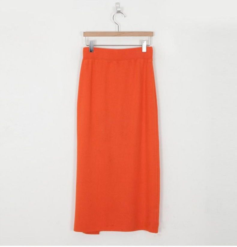 タイトスカート フロントスリット入りタイトスカートロング丈