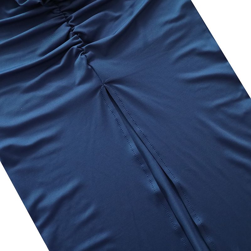 タイトスカート 立体フラワー装飾サイドスリットマキシタイトスカート