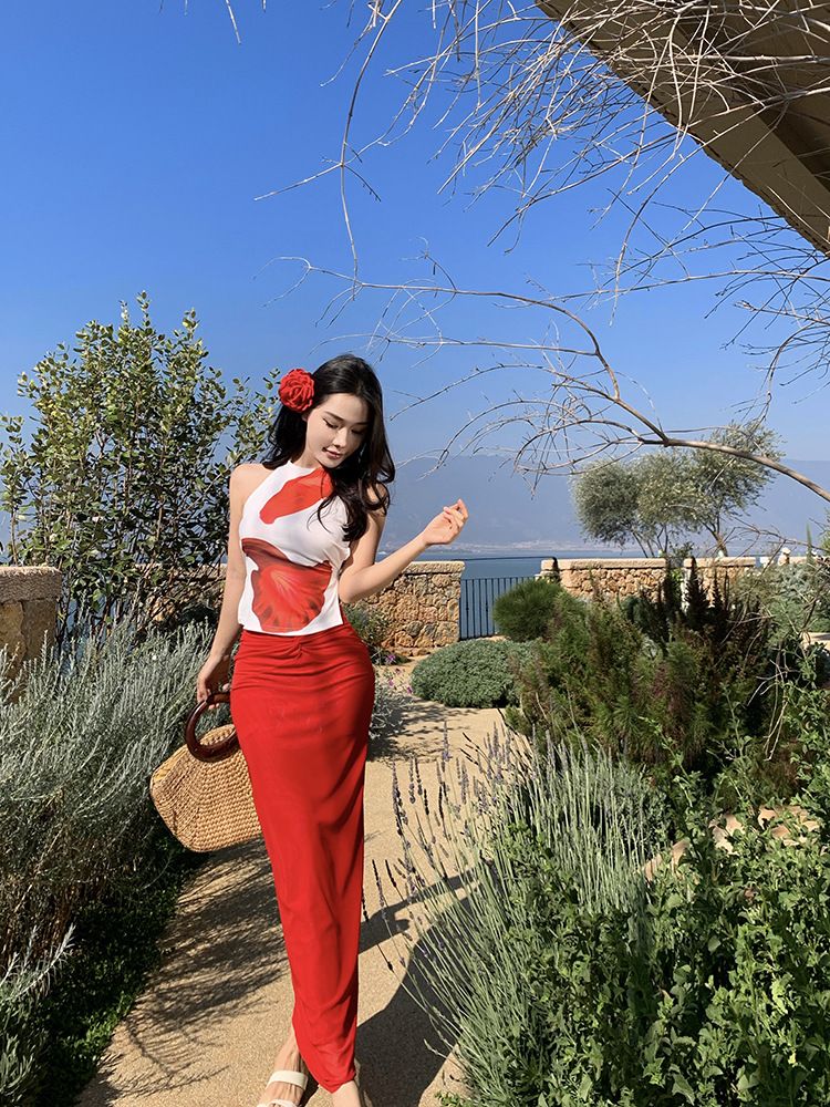 タイトスカート サイドスリット入りロング丈タイトスカート