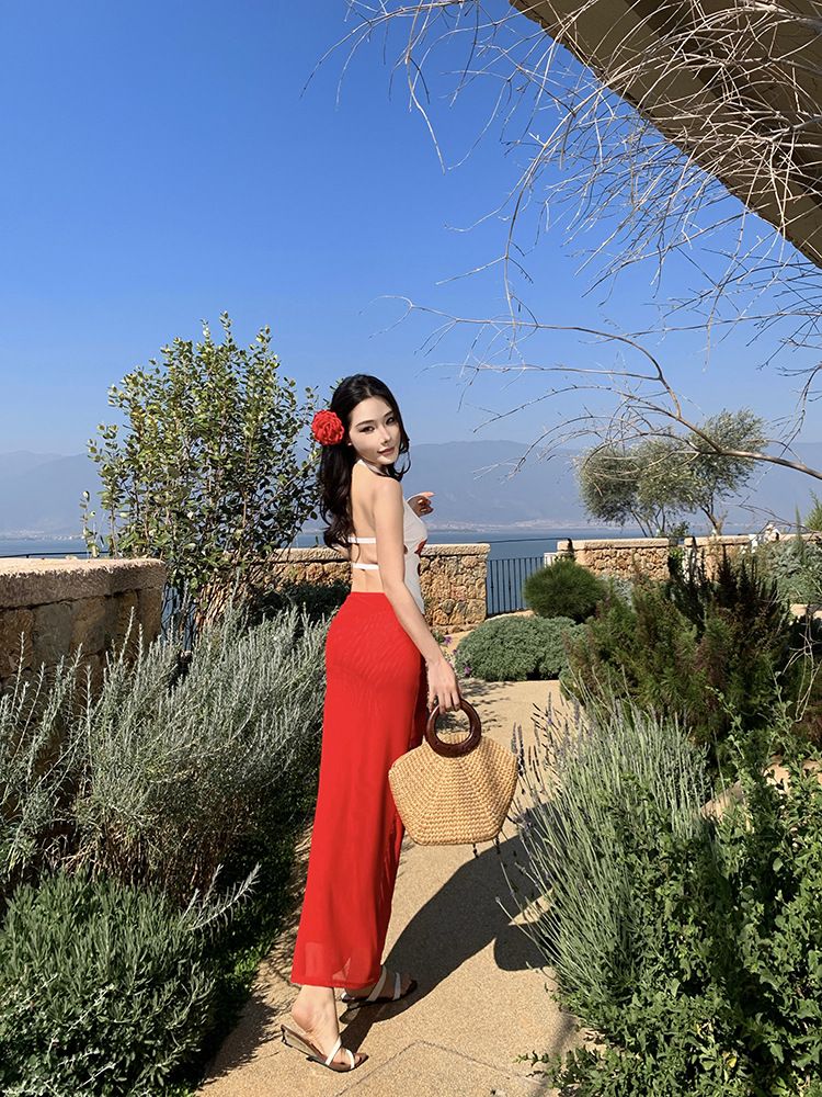 タイトスカート サイドスリット入りロング丈タイトスカート