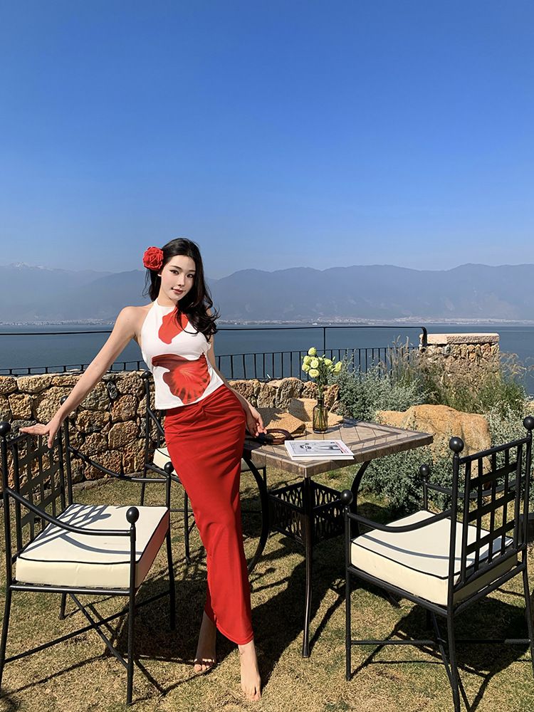 タイトスカート サイドスリット入りロング丈タイトスカート