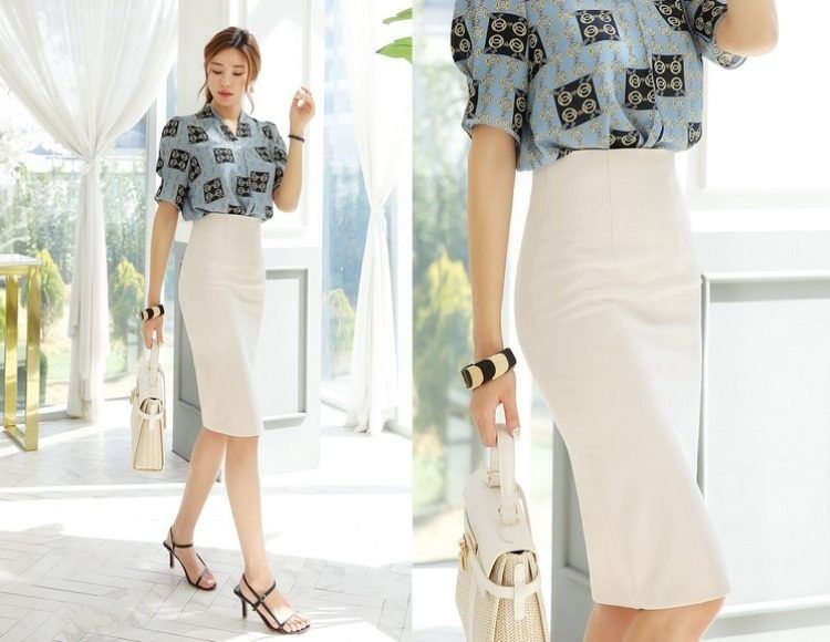 タイトスカート サイドスリット入り大人の洗練タイトスカート