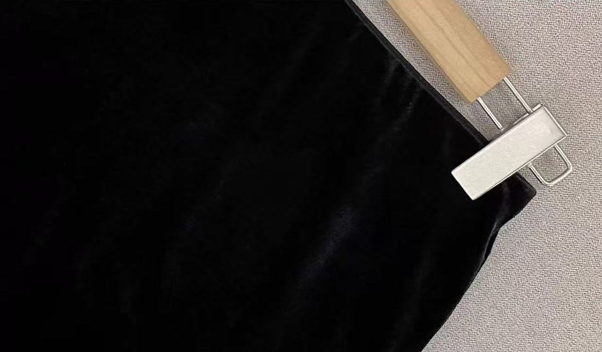 タイトスカート ニット素材切り替えマキシ丈タイトスカート