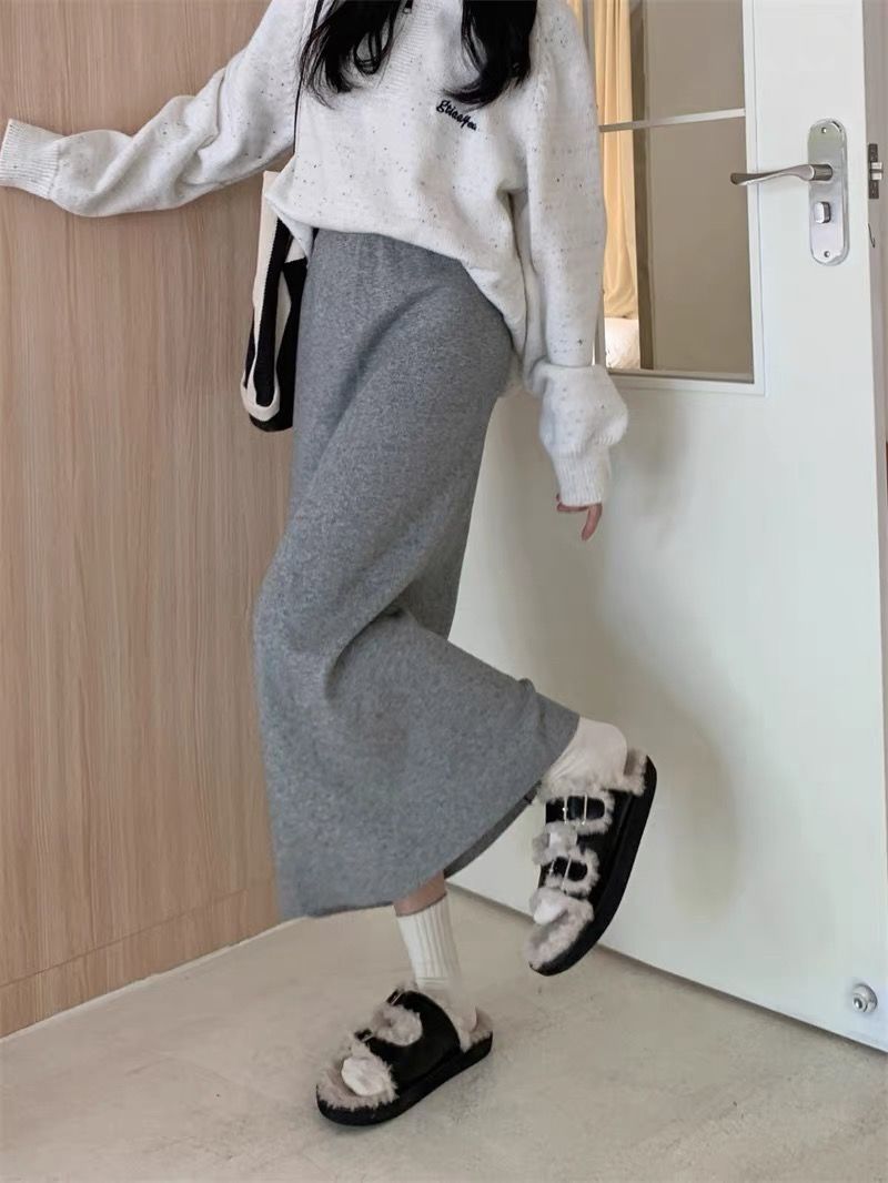 タイトスカート ハイウエストすっきりシルエットタイトスカートロング丈