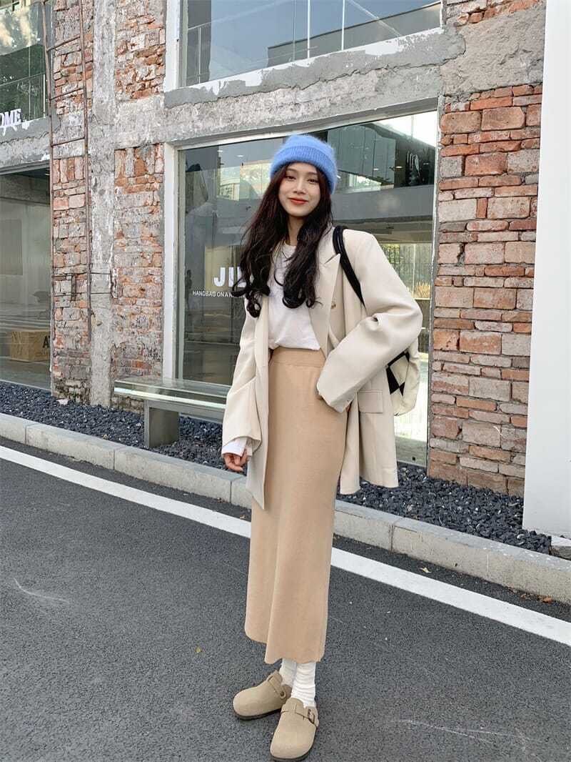 タイトスカート ハイウエストすっきりシルエットタイトスカートロング丈