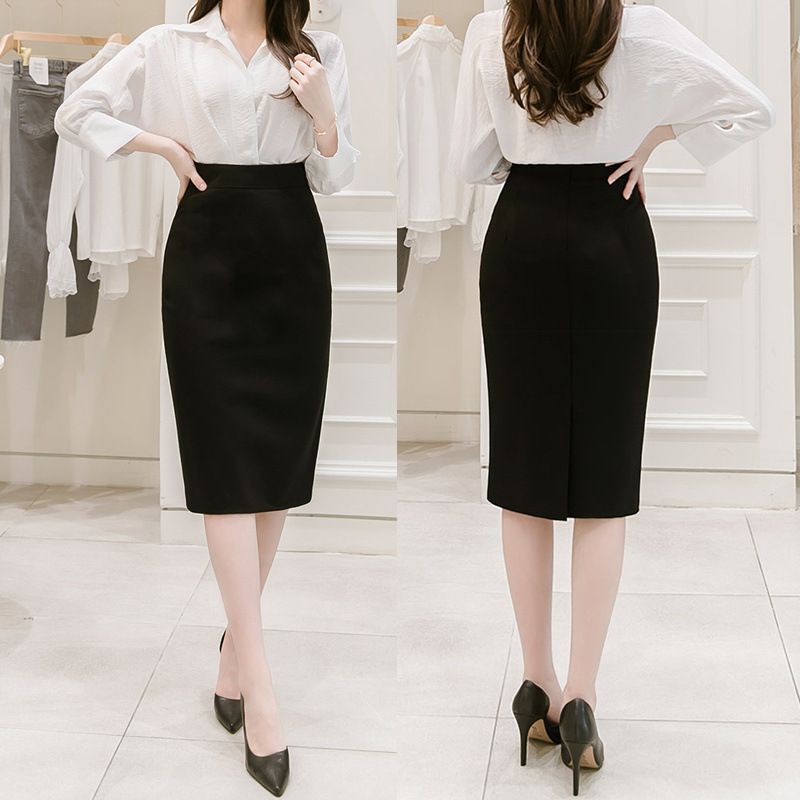 タイトスカート 美脚効果抜群大人女性のためのハイウエストひざ丈スカート