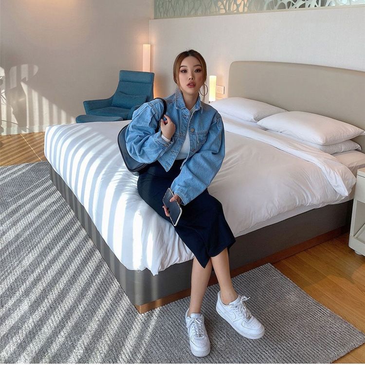 タイトスカート 美脚魅せハイウエストタイトスカートロング丈