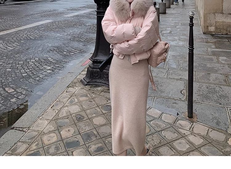 タイトスカート リボンベルト付きニットタイトスカートロング丈