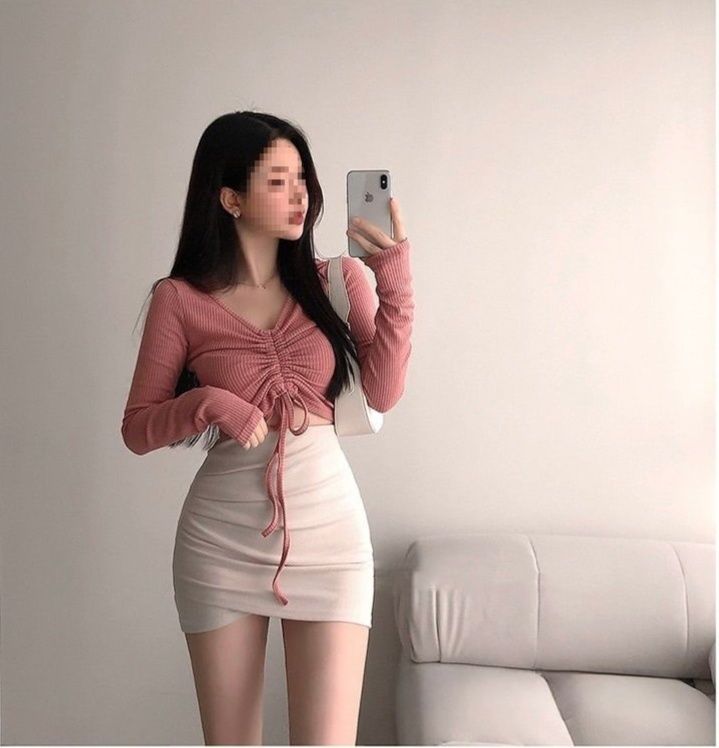 タイトスカート 横段ギャザー入りハイウエストタイトスカート