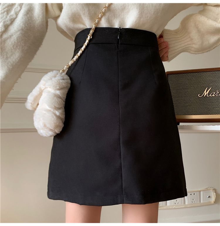 タイトスカート ラップ風デザイン大人可愛いタイトミニスカート