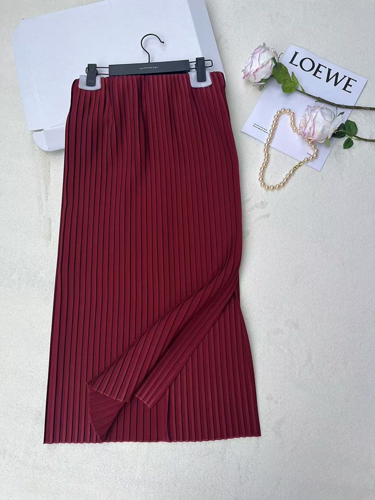 タイトスカート リブニット切替タイトスカートロング丈