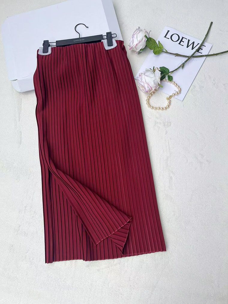 タイトスカート リブニット切替タイトスカートロング丈