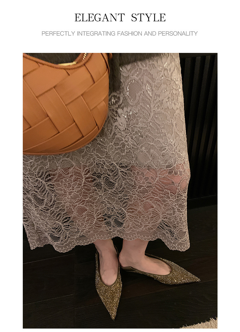 タイトスカート 上品なレース刺繍デザインロング丈タイトスカート