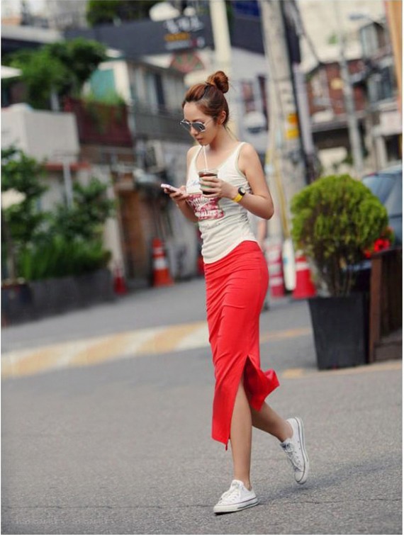 タイトスカート サイドドレープデザインタイトスカートロング