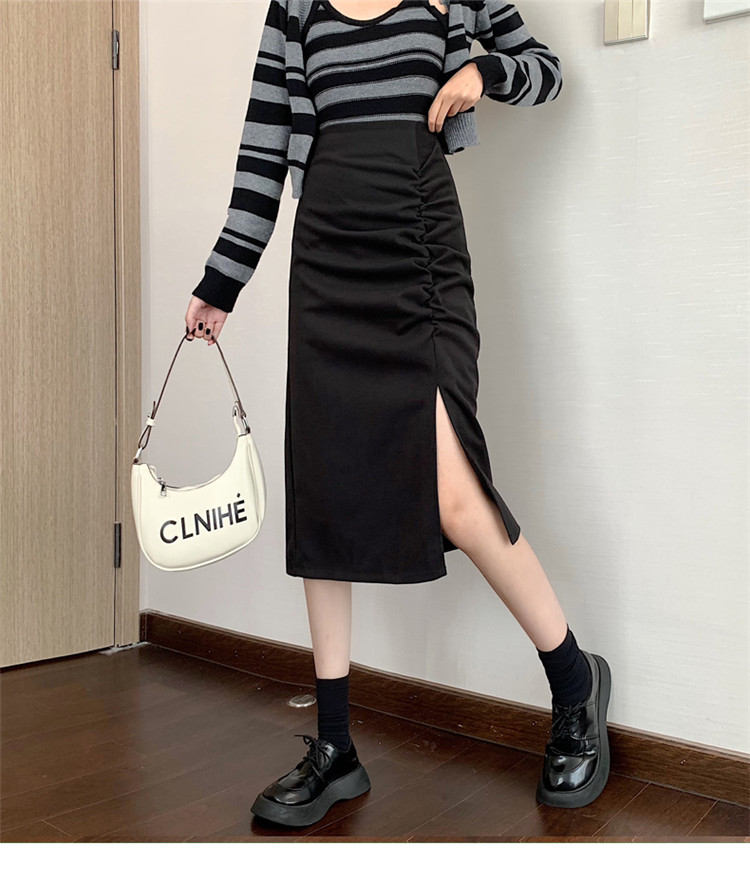 ハイウエストタイトスカート ミニ丈 シンプル上品 女性用