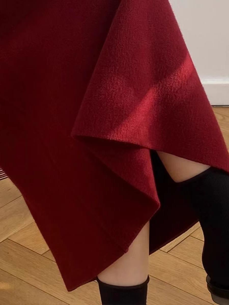 タイトスカート ニット素材の上品な体型カバータイトスカートロング丈