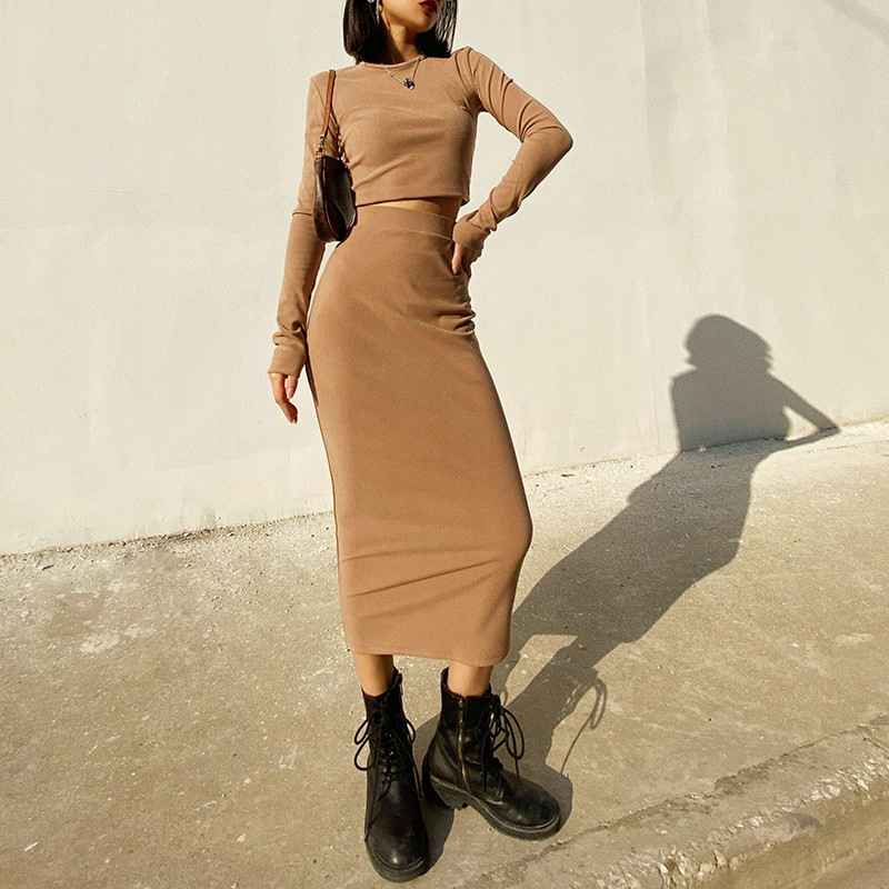 タイトスカート 体型カバーハイウエストタイトスカートロング丈