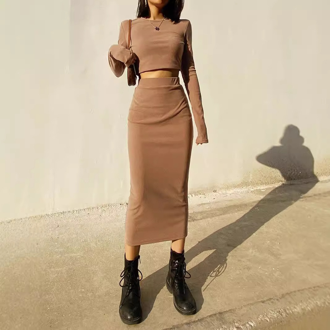 タイトスカート 体型カバーハイウエストタイトスカートロング丈