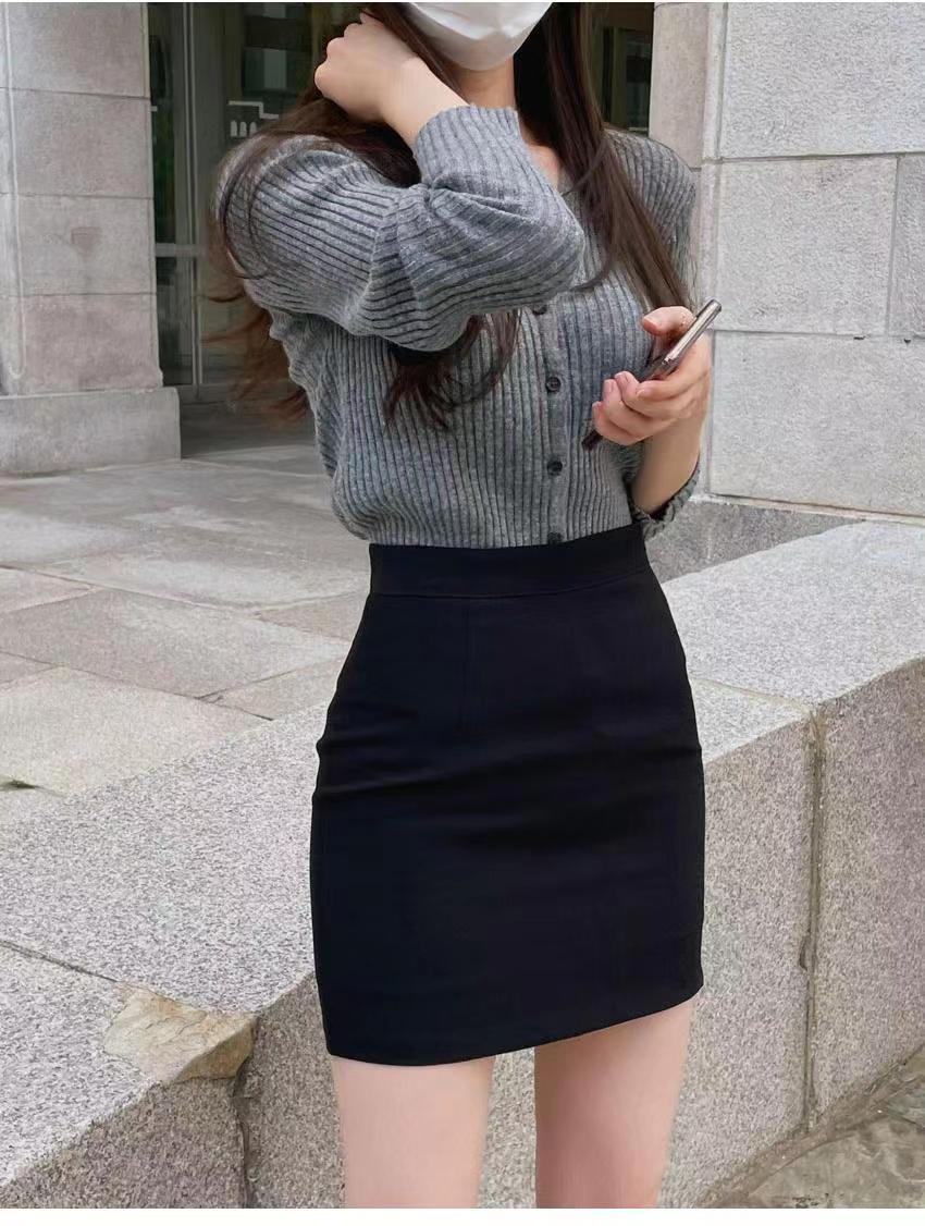 タイトスカート 美脚見せハイウエストタイトミニスカート