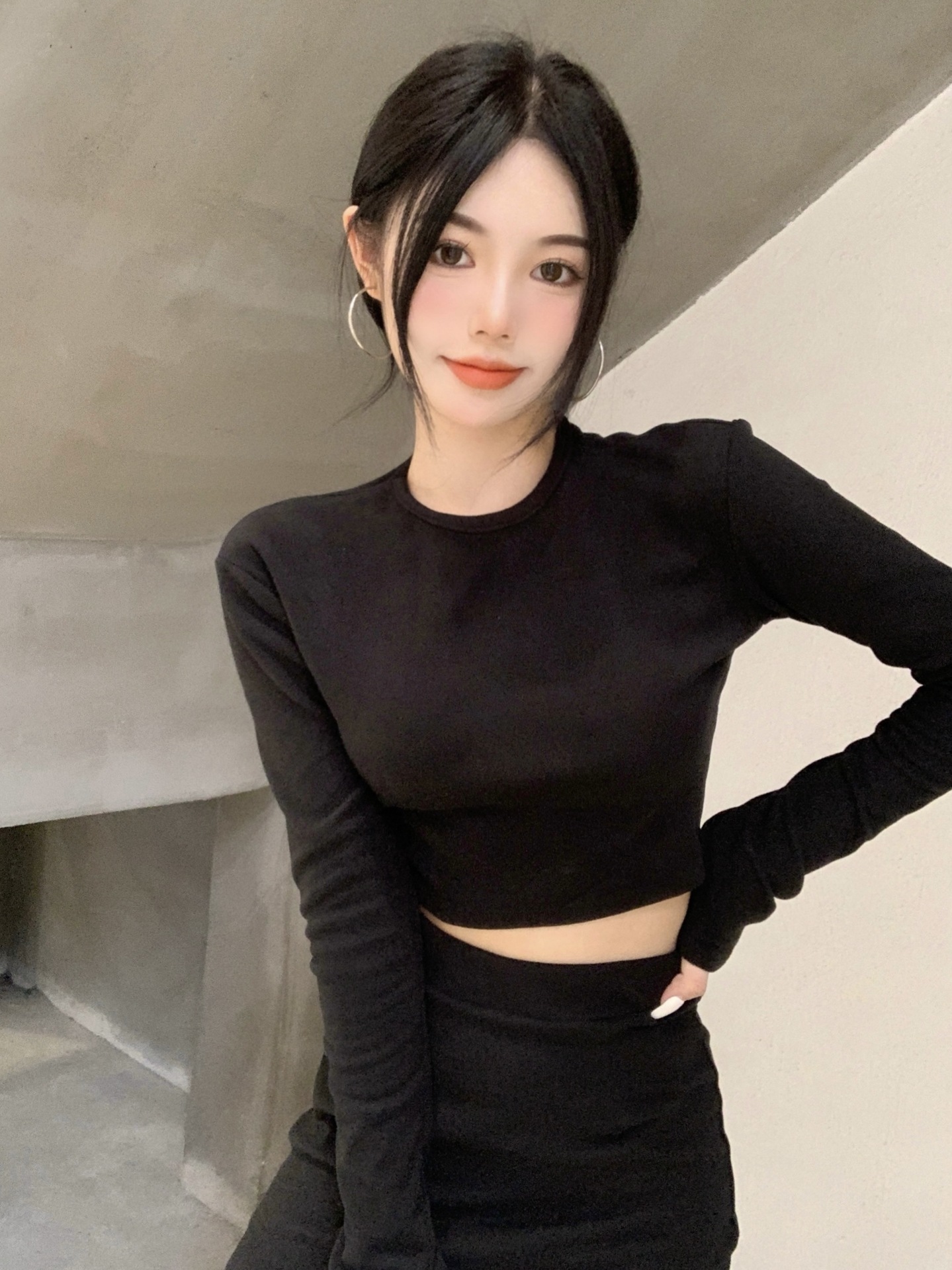 タイトスカート 体型カバーハイウエストタイトスカートロング丈