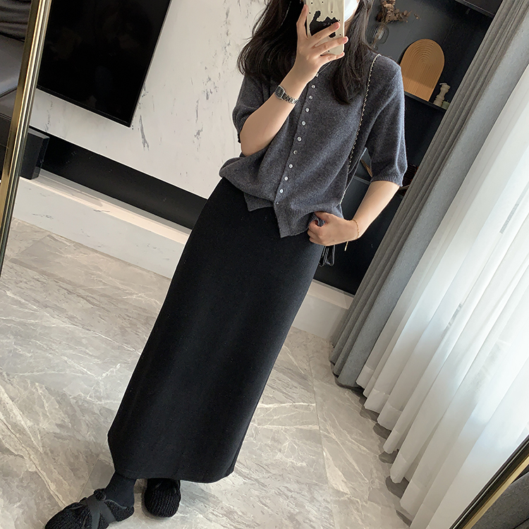 タイトスカート 大人上品な体型カバー美脚タイトスカート