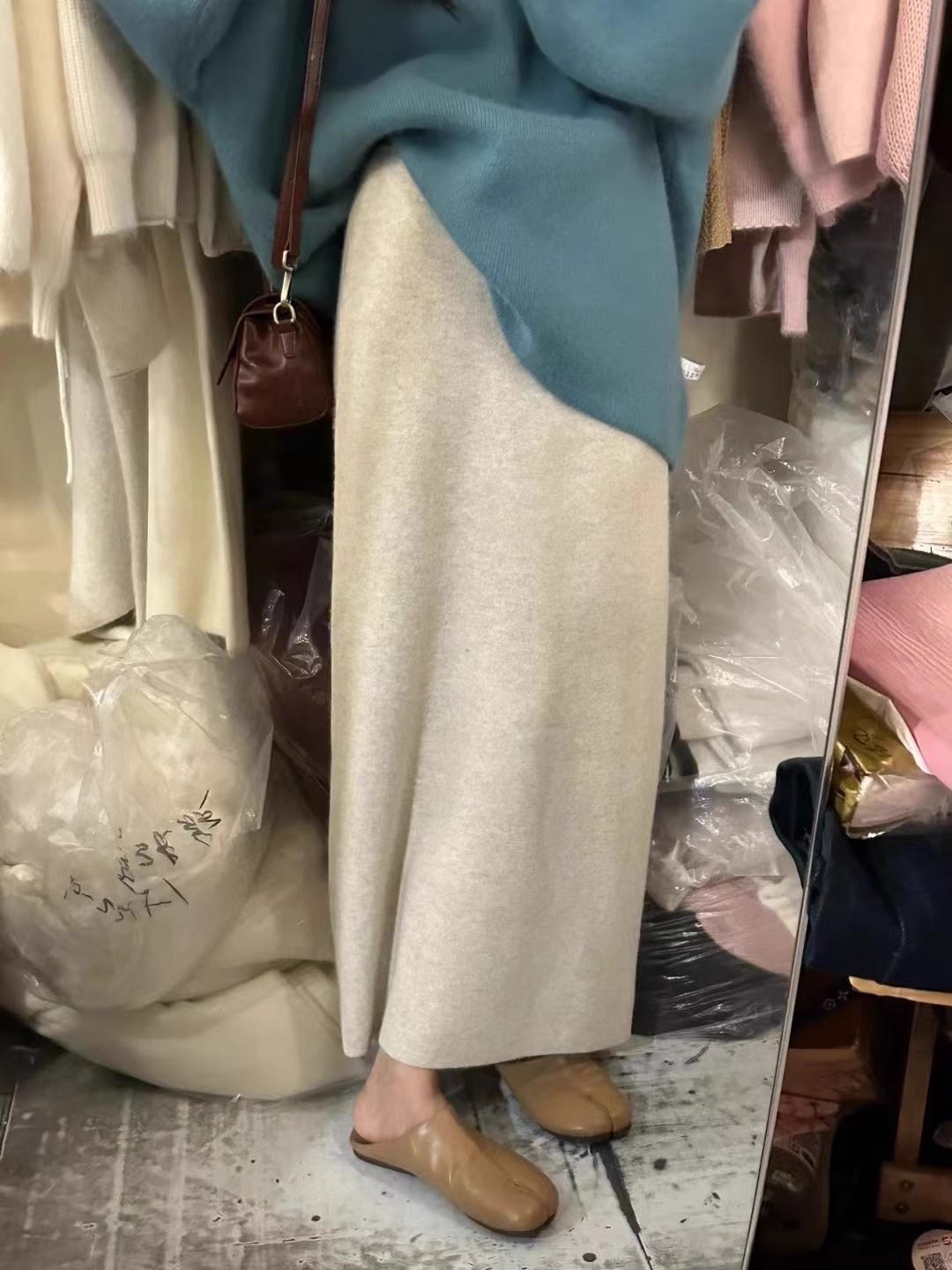 タイトスカート 体型に沿うシルエット美人見えマキシ丈タイトスカート